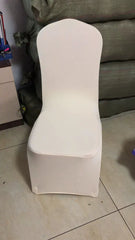 Thickened One - Piece Hotel Wedding Banquet White Chair Cover - SHOWLU FASHION STORE