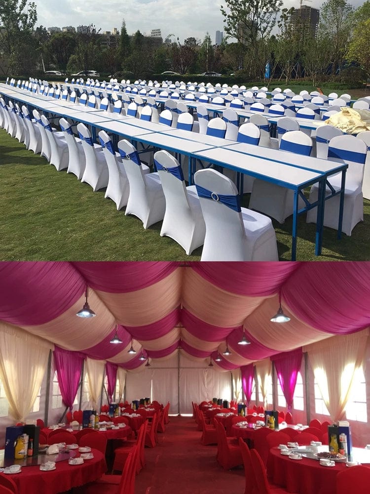 Thickened One - Piece Hotel Wedding Banquet White Chair Cover - SHOWLU FASHION STORE