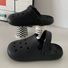 Thin Strip Eva Beach Sandals Ins Internet Hot Girlish Student Outdoor Soft Bottom Non Slip Matching Hole Shoes Female Summer - SHOWLU FASHION STORE