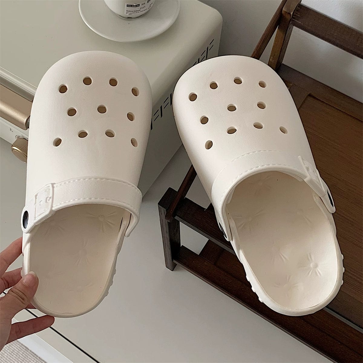 Thin Strip Eva Beach Sandals Ins Internet Hot Girlish Student Outdoor Soft Bottom Non Slip Matching Hole Shoes Female Summer - SHOWLU FASHION STORE