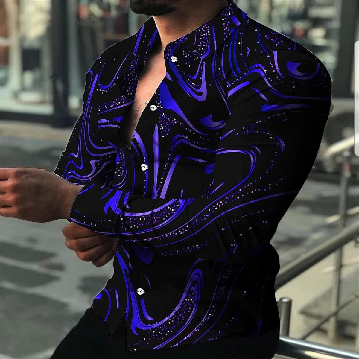 Tiki 2024 Europe And the United States New 3D Printed Leisure Holiday Smooth Men's Shirt official - website - SHOWLU FASHION STORE