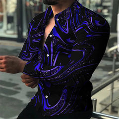 Tiki 2024 Europe And the United States New 3D Printed Leisure Holiday Smooth Men's Shirt official - website - SHOWLU FASHION STORE