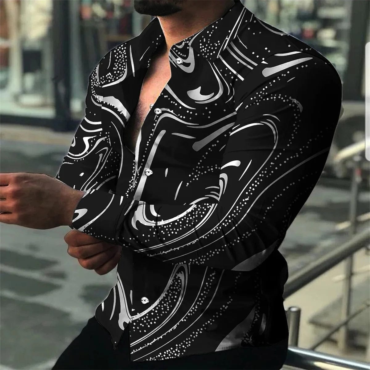 Tiki 2024 Europe And the United States New 3D Printed Leisure Holiday Smooth Men's Shirt official - website - SHOWLU FASHION STORE
