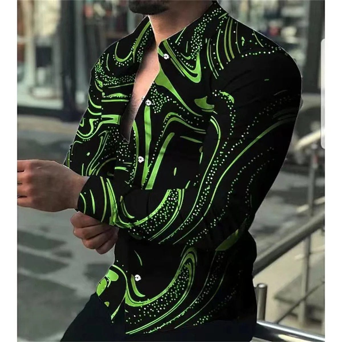 Tiki 2024 Europe And the United States New 3D Printed Leisure Holiday Smooth Men's Shirt official - website - SHOWLU FASHION STORE