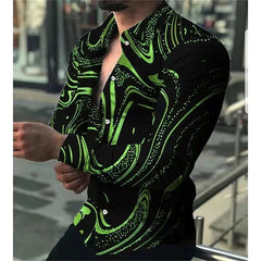 Tiki 2024 Europe And the United States New 3D Printed Leisure Holiday Smooth Men's Shirt official - website - SHOWLU FASHION STORE