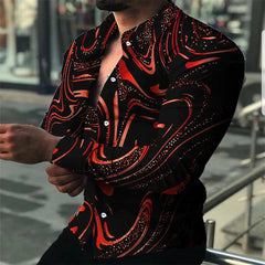 Tiki 2024 Europe And the United States New 3D Printed Leisure Holiday Smooth Men's Shirt official - website - SHOWLU FASHION STORE