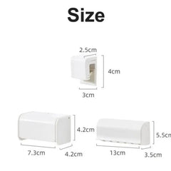 Toothbrush Holder Punch - free Wall - mounted Toothpaste Holder Toothpaste Storage Rack Holders Bath Organizer Bathroom Accessories - SHOWLU FASHION STORE