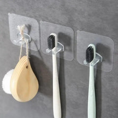 Toothbrush Holder Punch - free Wall - mounted Toothpaste Holder Toothpaste Storage Rack Holders Bath Organizer Bathroom Accessories - SHOWLU FASHION STORE