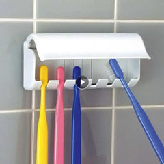 Toothbrush Holder Punch - free Wall - mounted Toothpaste Holder Toothpaste Storage Rack Holders Bath Organizer Bathroom Accessories - SHOWLU FASHION STORE