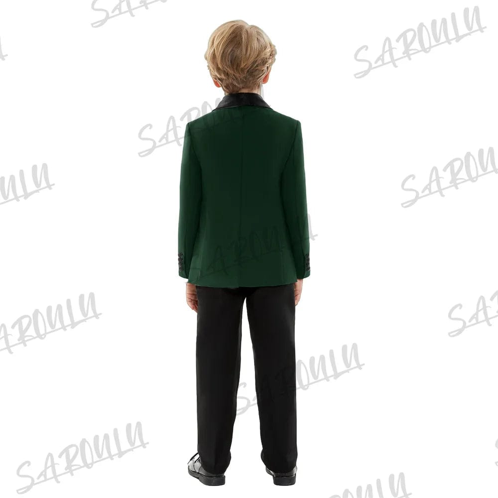 Top Quality Four Pieces Suit For Boys HH007 Coat Vest Pants Bow Tie Smart Elegant Party School Performance Costumes - SHOWLU FASHION STORE