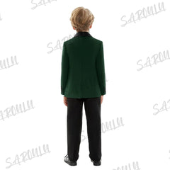 Top Quality Four Pieces Suit For Boys HH007 Coat Vest Pants Bow Tie Smart Elegant Party School Performance Costumes - SHOWLU FASHION STORE
