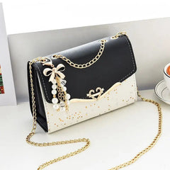 Trendy Fashion Ladies Crossbody Small Square Bag Girls Shoulder Bag Cross Square Tassel Pendant Sequin Embellished PU Polyester - SHOWLU FASHION STORE