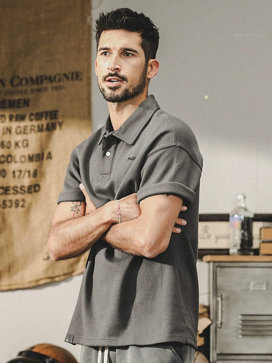 Trendy Polo Shirt Summer American Minimalist Casual Short Sleeve - SHOWLU FASHION STORE