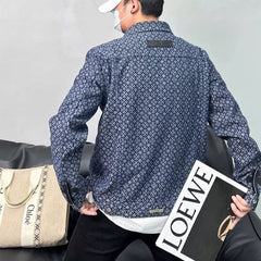 Trendy Spring and Autumn Full Printed Couple Coat Denim Jacket - SHOWLU FASHION STORE