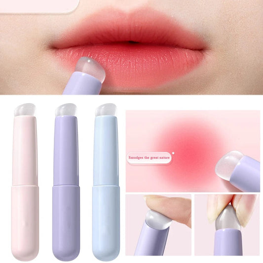 Upgrade Silicone Lip Brush With Cover Angled Concealer Brush Like Fingertips Q Soft Lipstick Makeup Brushes Round Head No Broken - SHOWLU FASHION STORE