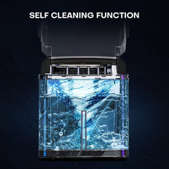 Upstreman Y90 Countertop Ice Maker, Self - Cleaning Ice Cube Maker Machine, Max 26Lbs/Day, 9 Ice Cubes Ready in 6 Mins, Portable Bullet Ice Maker for Home - SHOWLU FASHION STORE