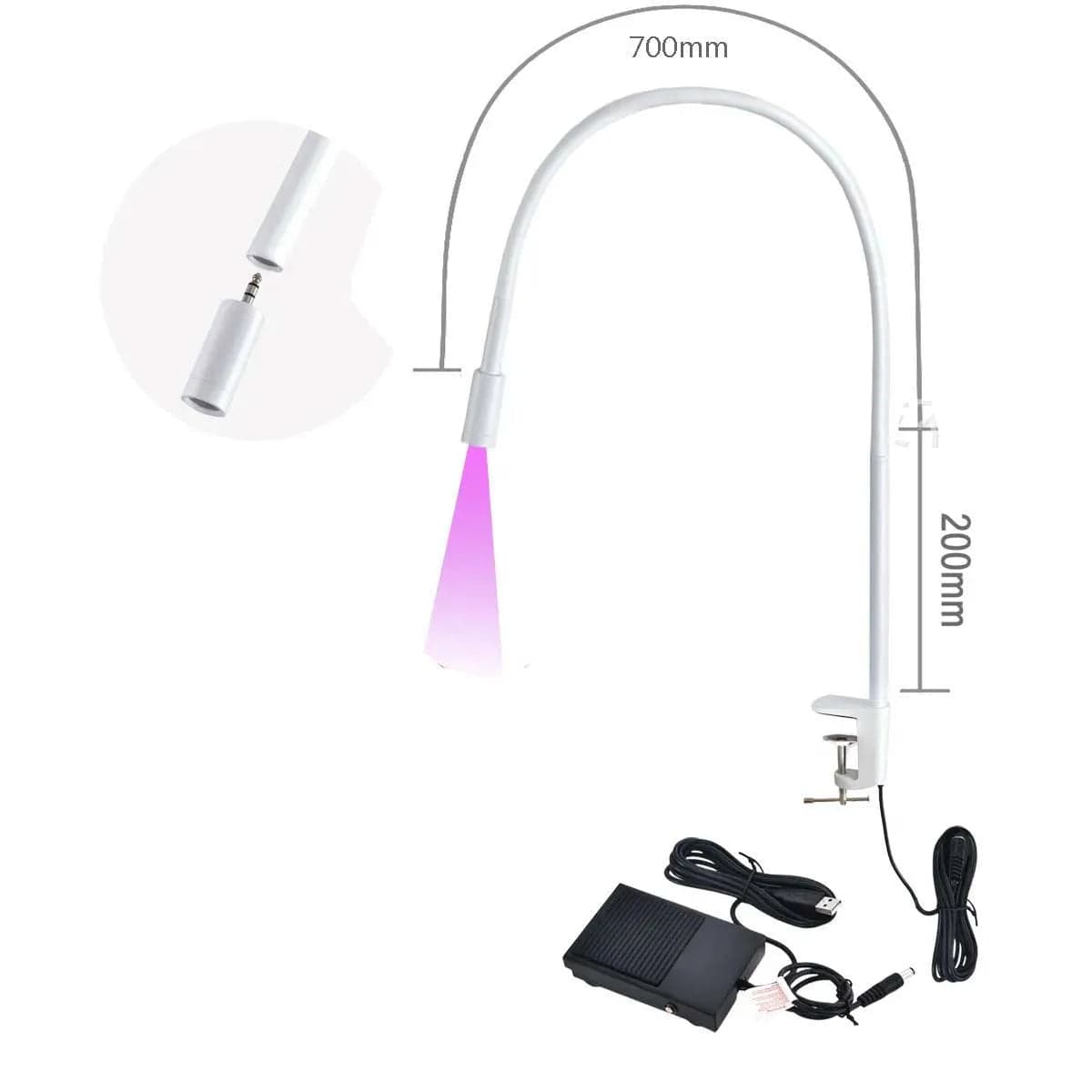 USB UV Ultraviolet Light LED UV Glue Curing Light Beauty Eyelash manicure False Eyelashes Grafting Foot Step Switch Floor Lamp - SHOWLU FASHION STORE