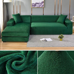 Velvet Sofa Cover Thick Elastic 1/2/3/4 Seater Sofa Cover for Living Room Velvet Plush L Shaped Corner Sofa Cover Couch Cover - SHOWLU FASHION STORE