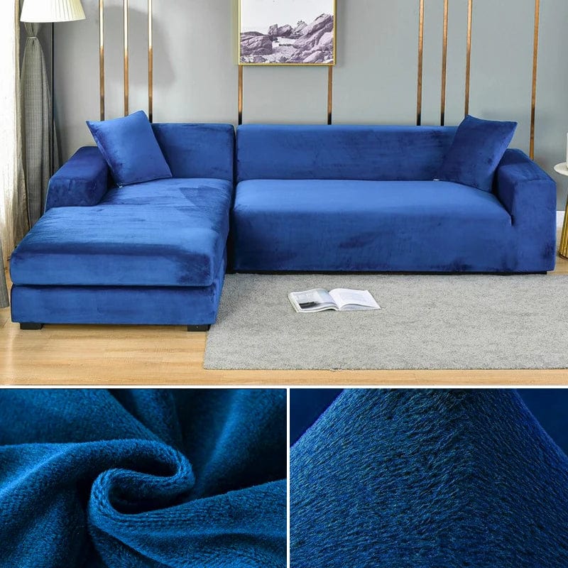Velvet Sofa Cover Thick Elastic 1/2/3/4 Seater Sofa Cover for Living Room Velvet Plush L Shaped Corner Sofa Cover Couch Cover - SHOWLU FASHION STORE
