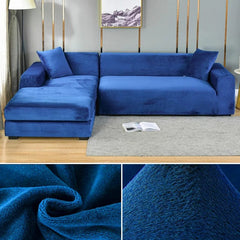 Velvet Sofa Cover Thick Elastic 1/2/3/4 Seater Sofa Cover for Living Room Velvet Plush L Shaped Corner Sofa Cover Couch Cover - SHOWLU FASHION STORE