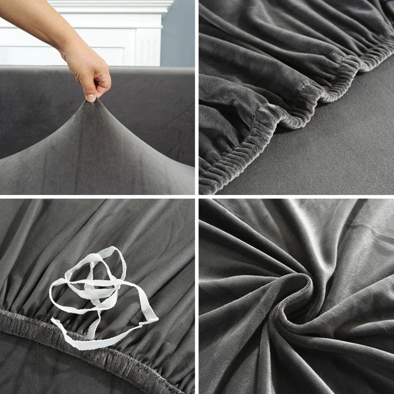 Velvet Sofa Cover Thick Elastic 1/2/3/4 Seater Sofa Cover for Living Room Velvet Plush L Shaped Corner Sofa Cover Couch Cover - SHOWLU FASHION STORE