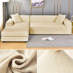 Velvet Sofa Cover Thick Elastic 1/2/3/4 Seater Sofa Cover for Living Room Velvet Plush L Shaped Corner Sofa Cover Couch Cover - SHOWLU FASHION STORE