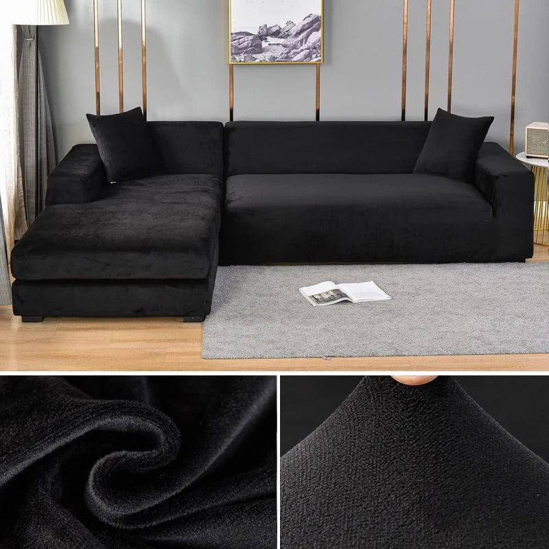 Velvet Sofa Cover Thick Elastic 1/2/3/4 Seater Sofa Cover for Living Room Velvet Plush L Shaped Corner Sofa Cover Couch Cover - SHOWLU FASHION STORE