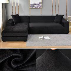 Velvet Sofa Cover Thick Elastic 1/2/3/4 Seater Sofa Cover for Living Room Velvet Plush L Shaped Corner Sofa Cover Couch Cover - SHOWLU FASHION STORE