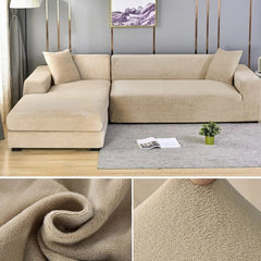 Velvet Sofa Cover Thick Elastic 1/2/3/4 Seater Sofa Cover for Living Room Velvet Plush L Shaped Corner Sofa Cover Couch Cover - SHOWLU FASHION STORE