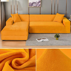 Velvet Sofa Cover Thick Elastic 1/2/3/4 Seater Sofa Cover for Living Room Velvet Plush L Shaped Corner Sofa Cover Couch Cover - SHOWLU FASHION STORE