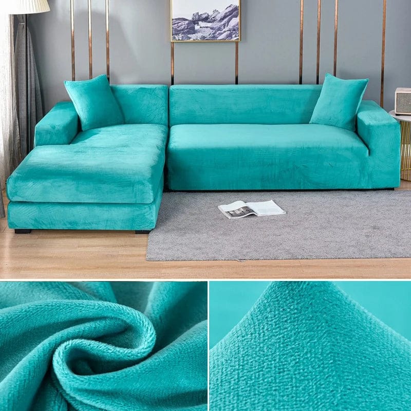 Velvet Sofa Cover Thick Elastic 1/2/3/4 Seater Sofa Cover for Living Room Velvet Plush L Shaped Corner Sofa Cover Couch Cover - SHOWLU FASHION STORE
