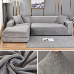 Velvet Sofa Cover Thick Elastic 1/2/3/4 Seater Sofa Cover for Living Room Velvet Plush L Shaped Corner Sofa Cover Couch Cover - SHOWLU FASHION STORE