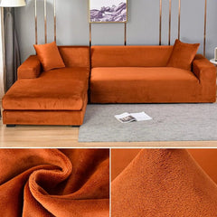 Velvet Sofa Cover Thick Elastic 1/2/3/4 Seater Sofa Cover for Living Room Velvet Plush L Shaped Corner Sofa Cover Couch Cover - SHOWLU FASHION STORE