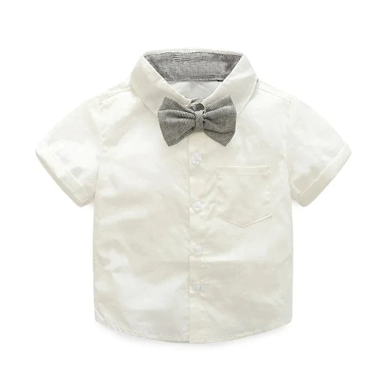Vest Spring Set 1 2 3 4 5 Years Boy Host Wedding Costume Kid Cotton Suit Plaid Shirt with Solid Pants Strap Outfit Party Clothes - SHOWLU FASHION STORE