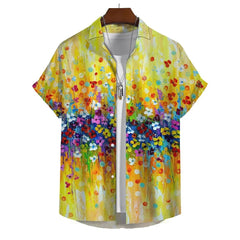 Vibrant 3D Floral Printed Shirt - SHOWLU FASHION STORE