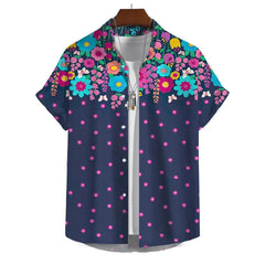 Vibrant 3D Floral Printed Shirt - SHOWLU FASHION STORE