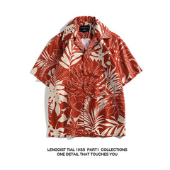 Vibrant Floral Short - Sleeved Shirt - SHOWLU FASHION STORE