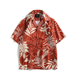 Vibrant Floral Short - Sleeved Shirt - SHOWLU FASHION STORE