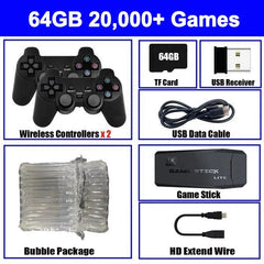Video Game Console Built - in 40000 Games Wireless Controller TV Game Stick 4K HD Retro Mini Handheld Game Player - SHOWLU FASHION STORE