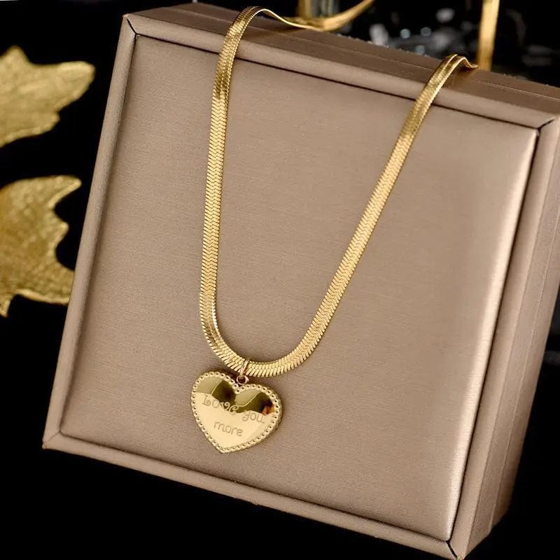 Vintage Rust Steel Zircon Necklace Flat Snake Bone Chain Blade Chain Square Emerald Pendant Necklace Women Dropshipping - SHOWLU FASHION STORE