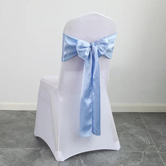 Wedding Decoration Satin Chair Sash Colour Design Bow Tie For Birthday Party Festival Hotel Show Shiny Look Luxury Dining Room - SHOWLU FASHION STORE