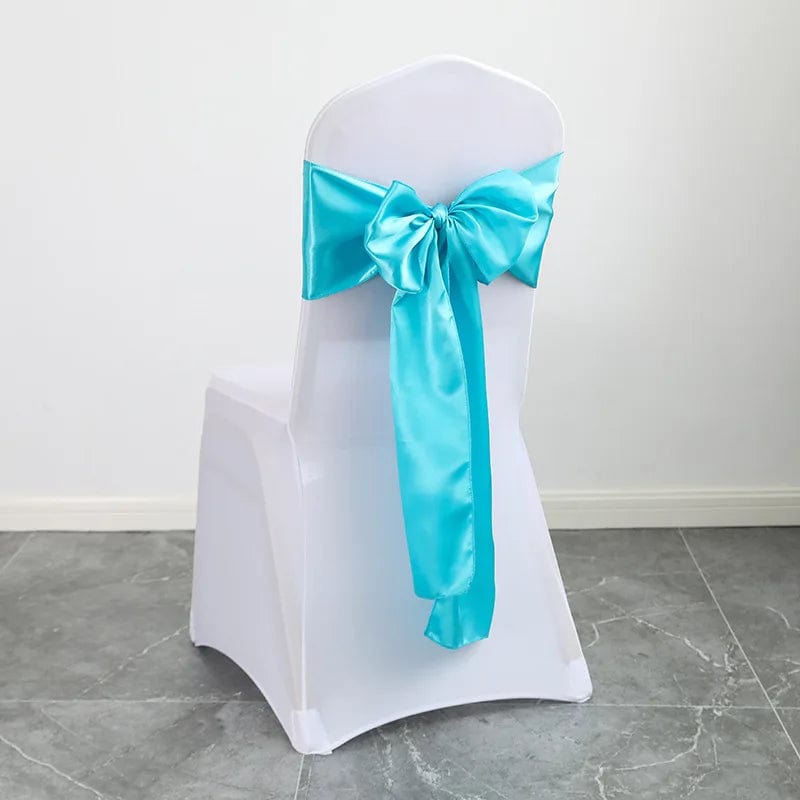 Wedding Decoration Satin Chair Sash Colour Design Bow Tie For Birthday Party Festival Hotel Show Shiny Look Luxury Dining Room - SHOWLU FASHION STORE