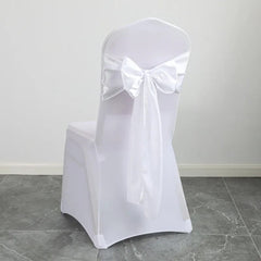 Wedding Decoration Satin Chair Sash Colour Design Bow Tie For Birthday Party Festival Hotel Show Shiny Look Luxury Dining Room - SHOWLU FASHION STORE