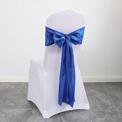 Wedding Decoration Satin Chair Sash Colour Design Bow Tie For Birthday Party Festival Hotel Show Shiny Look Luxury Dining Room - SHOWLU FASHION STORE