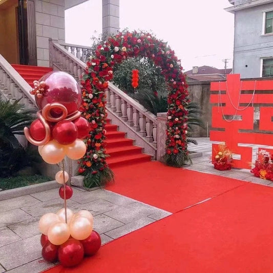 Wedding Red Carpet One Time Celebration Opening Corridor Stairway Entrance Non woven Red Long Carpet Anti slip Crawling Carpet - SHOWLU FASHION STORE