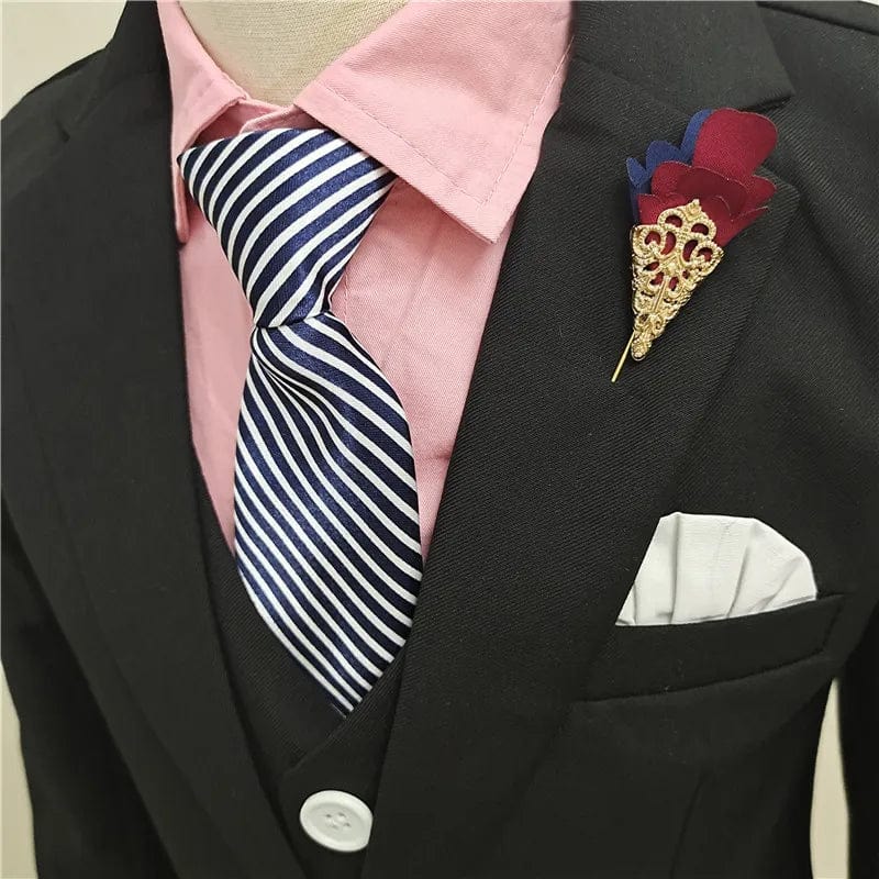 Wedding Suit For Boys Children White Jacket Vest Pants Bowtie 4PCS Photograph Suit Gentleman Kids Birthday Ceremony Costume - SHOWLU FASHION STORE