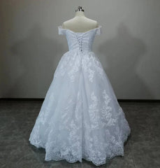 White Off the Shoulder Vestido De Noiva Wedding Dress Custom - made Plus Size Vestidos De Novia Bridal Tulle Mariage - SHOWLU FASHION STORE