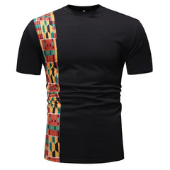 White Patchwork African Dashiki T Shirt - SHOWLU FASHION STORE