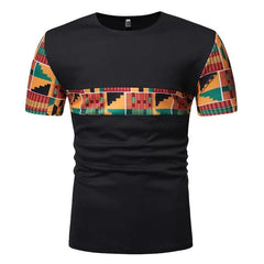 White Patchwork African Dashiki T Shirt - SHOWLU FASHION STORE