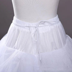 White Tulle Petticoat for A Line Style Wedding Dress 4 - Layers No Hoops Bridal Wedding Accessories Long Petticoats Underskirt - SHOWLU FASHION STORE